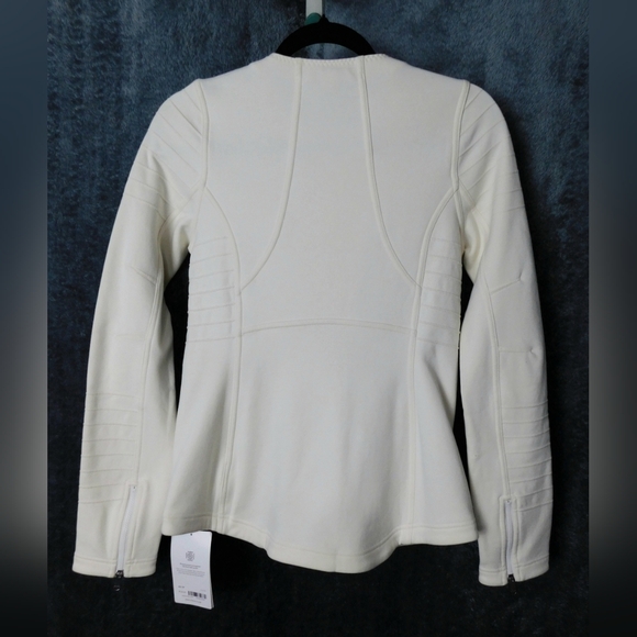 NWT Athleta Moto Jacket Size X-Small Magnolia White Color - Picture 8 of 9